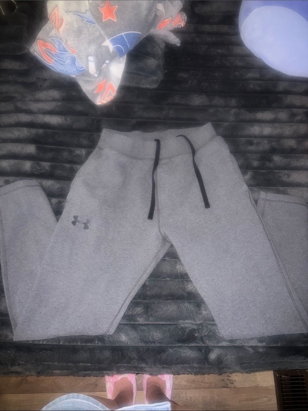 Under Armour Gray Jogger Sweatpants with Black Drawstring
